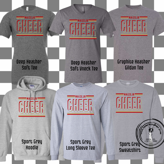 MJC-  Maize Jr Cheer Lines Grey Gear