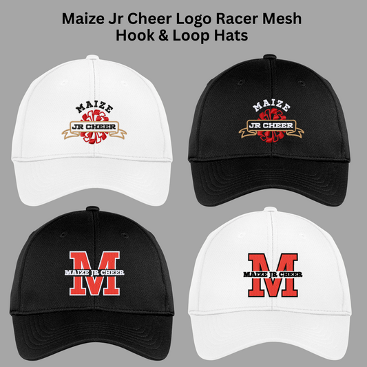 MJC- Maize Jr Cheer Logo Embroidered Racer Mesh Hook & Loop Hat