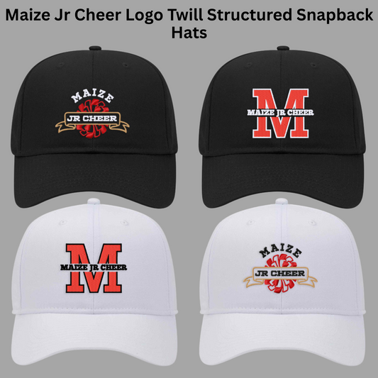 MJC- Maize Jr Cheer Logo Embroidered Twill Structured Snapback Hat