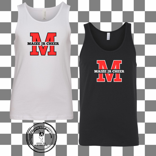 MJC- Maize Jr Cheer M Logo Jersey Tank