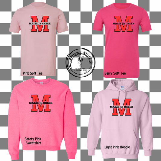 MJC- Maize Jr Cheer M Logo Pink Gear