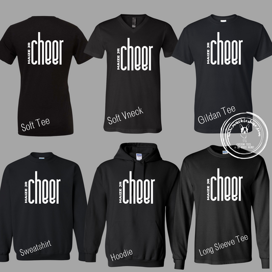 MJC- Maize Jr Cheer Simple Black Gear