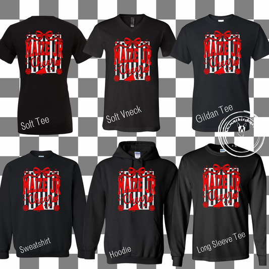 MJC- Maize Jr Cheer Stripes Black Gear