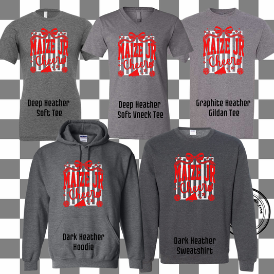MJC- Maize Jr Cheer Stripes Grey Gear