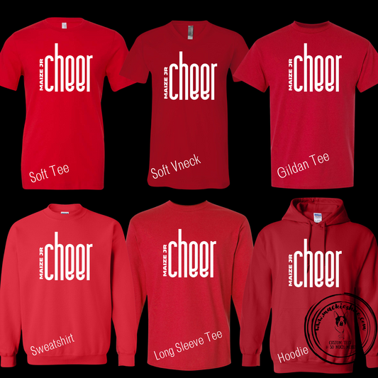 MJC- Maize Jr Cheer Simple Red Gear