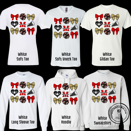 MJC- Maize Jr Cheer Bows, Poms, Megaphones White Gear