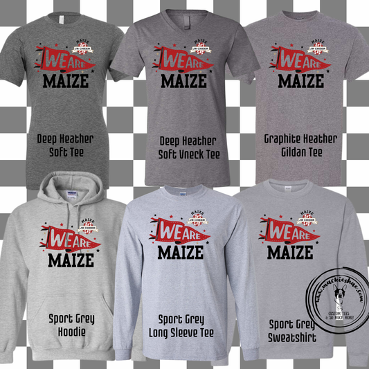 MJC-  We are Maize with Pom Logo Grey Gear