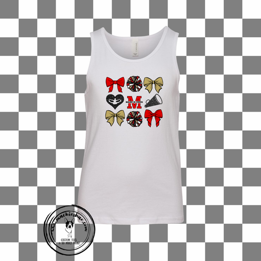 MJC- Maize Jr Cheer Bows, Poms, Megaphones Jersey Tank