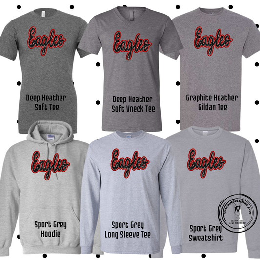 MMS- Eagles Faux Sequin Grey Gear