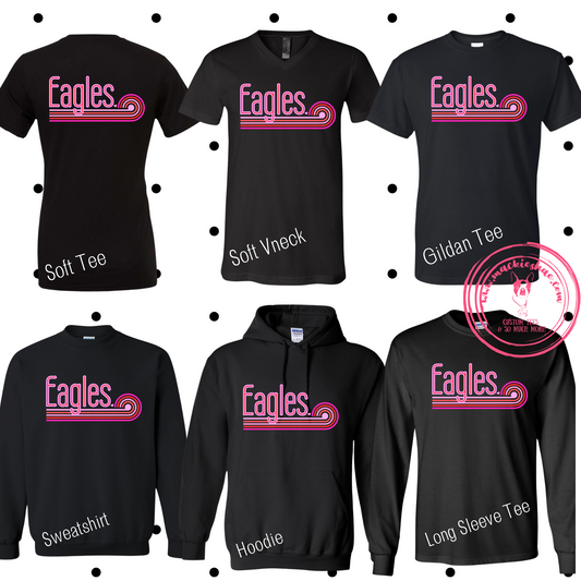 MMS- Eagles Retro Pink Lines Black Gear