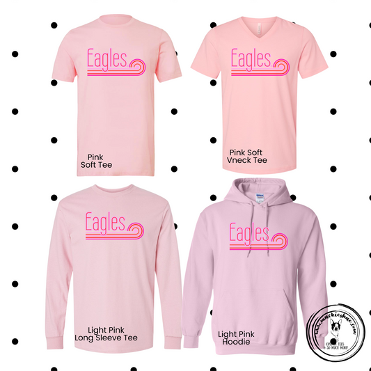 MMS- Eagles Retro Pink Lines Pink Gear