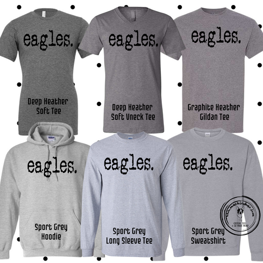 MMS- Eagles Typography Grey Gear