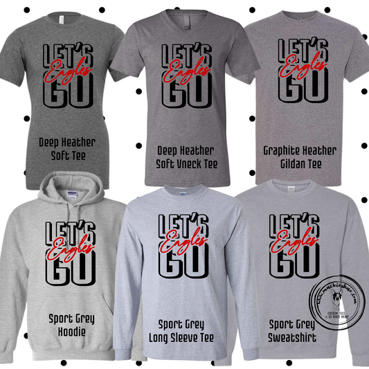 MMS- Let's Go Eagles Grey Gear with Black and Red Design