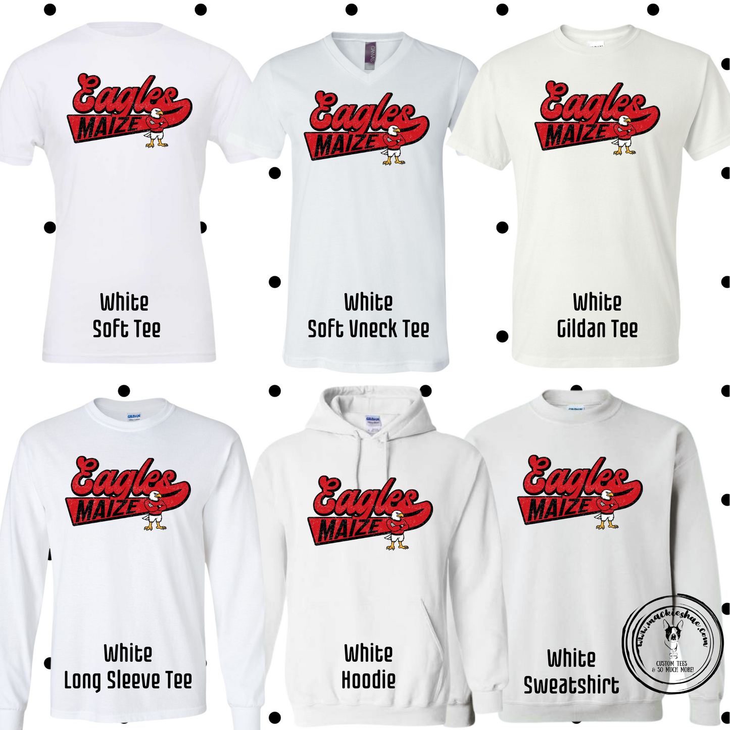 MMS- Maize Eagles Vintage Swoosh White Gear