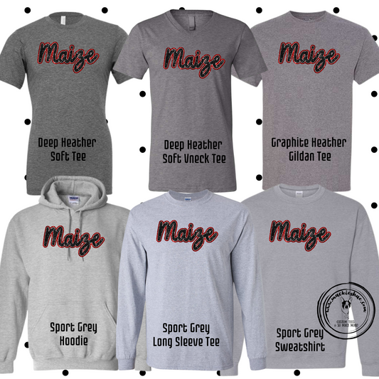 MMS- Maize Faux Sequin Grey Gear