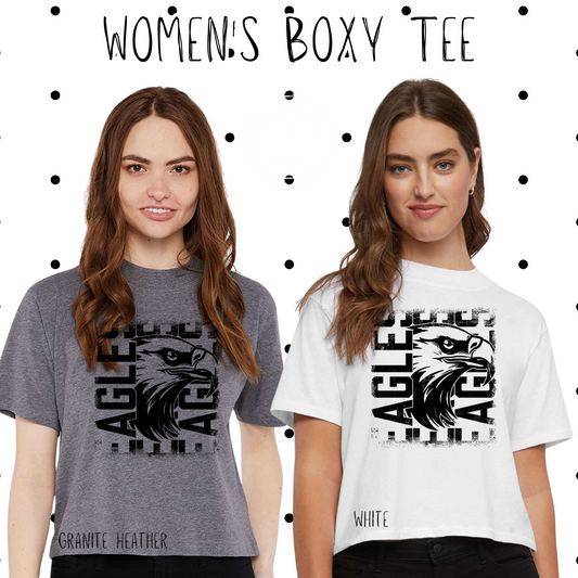 MMS- Eagles Distressed Womens Boxy Tee