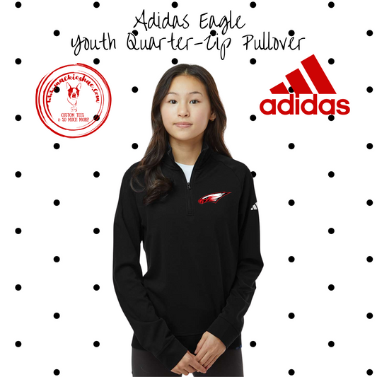 MMS- Eagle ADIDAS Youth Black 1/4 Zip Pullover