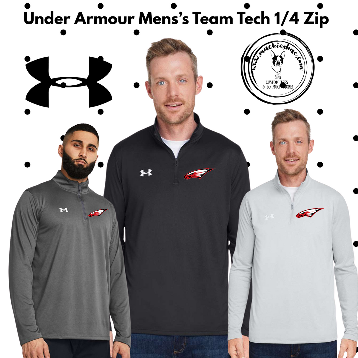MIS- Eagle Under Armour Men's Team Tech 1/4 Zip