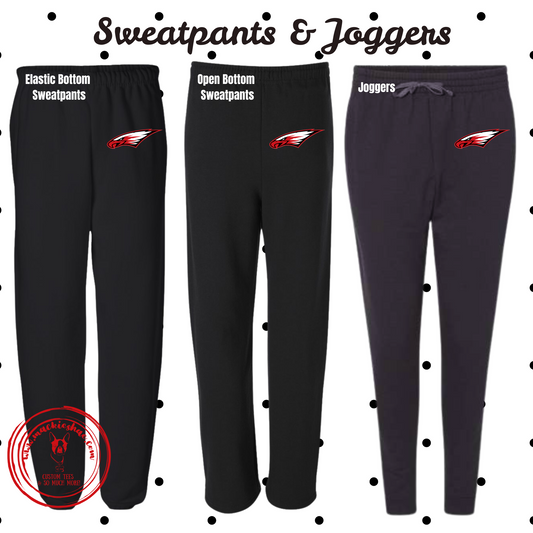 MMS- Maize Eagle Black Sweatpants and Joggers