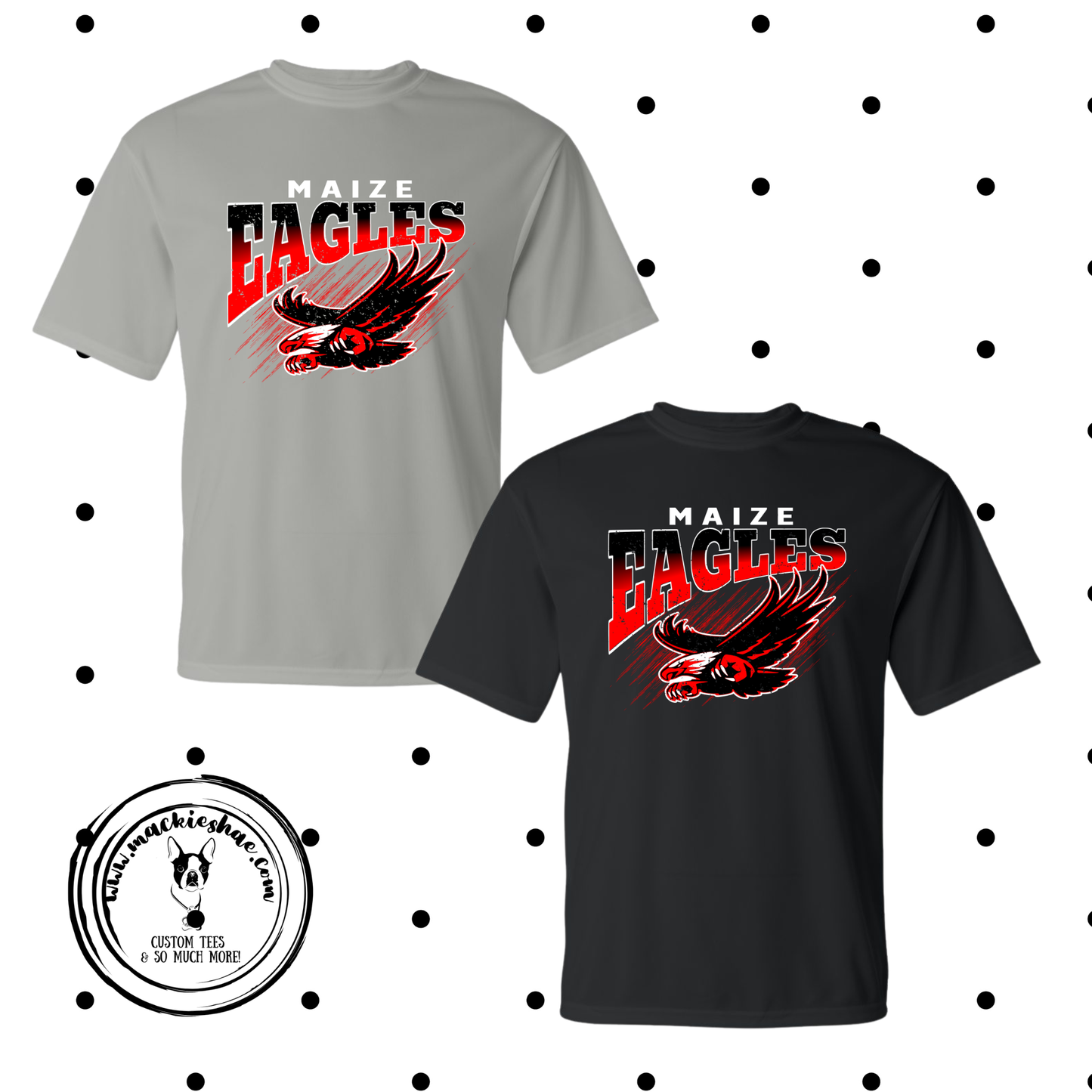 MMS- Maize Eagles with Flying Eagle Performance Dri-Fit Tee for Youth and Adults