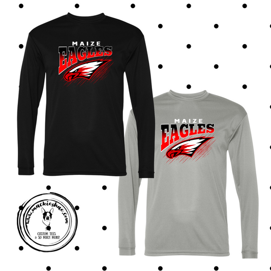 MMS- Maize Eagles with Power Eagle Performance Dri-Fit Long Sleeve Tee