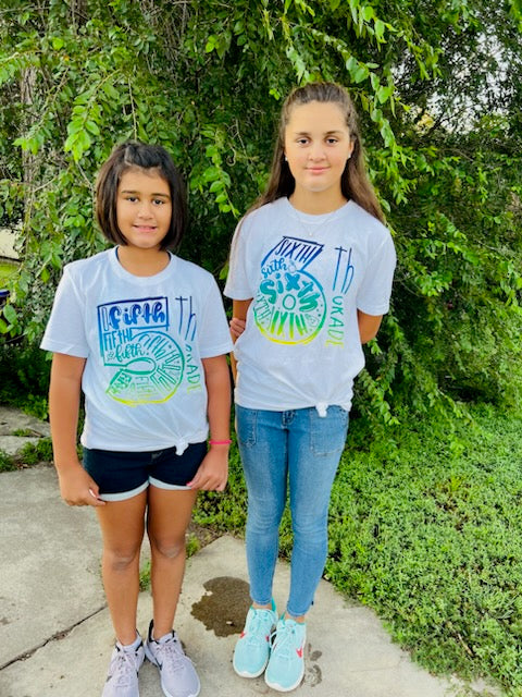 Grade Ombre Custom Shirt for Kids and Adults, Soft Short Sleeve (Get any Grade)