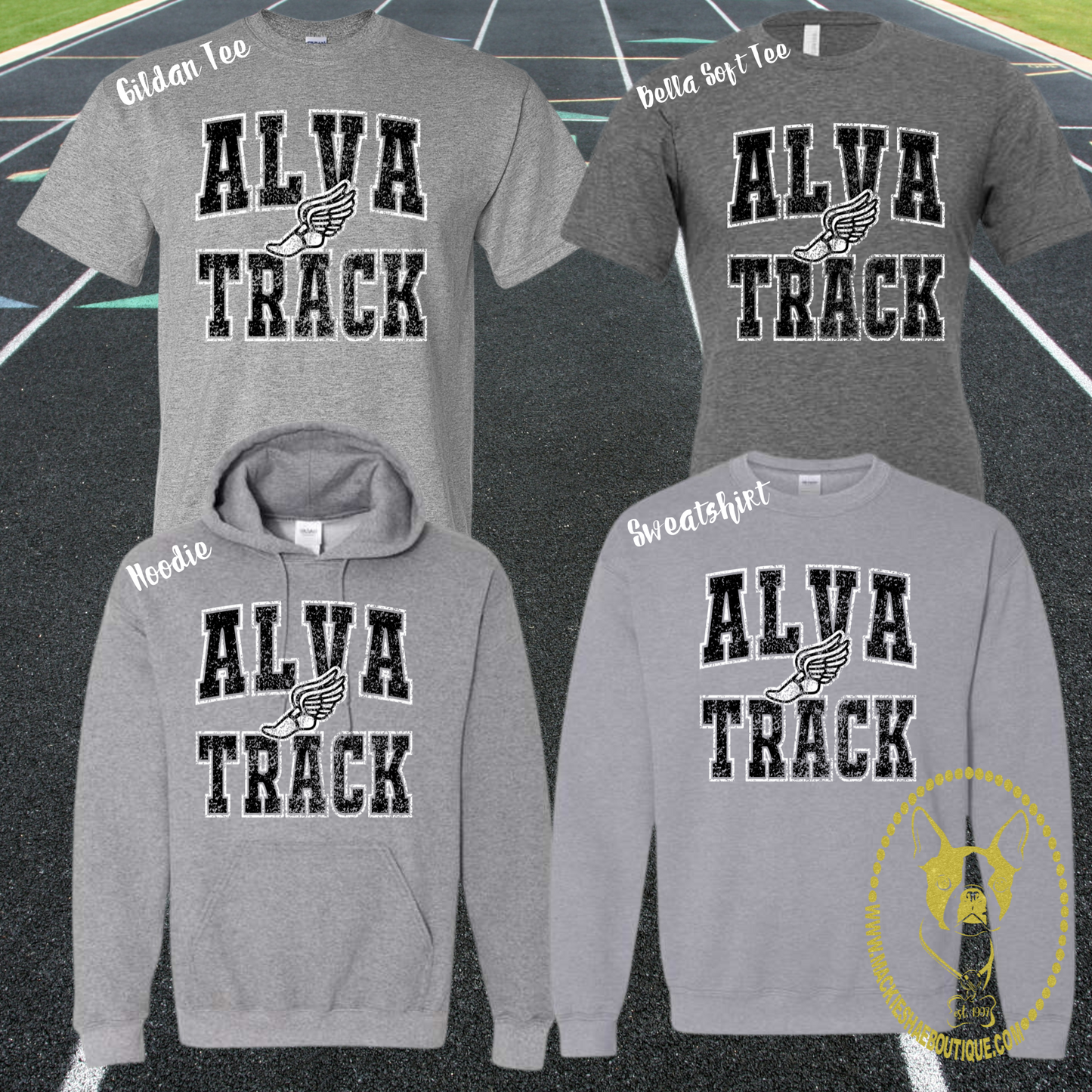 Alva Track Custom Shirt for Kids and Adults, Get any Team, Colors, Shirt Style