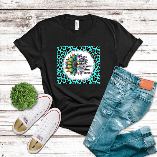 Autism Sunflower Custom Shirt, Soft Short Sleeve Tee