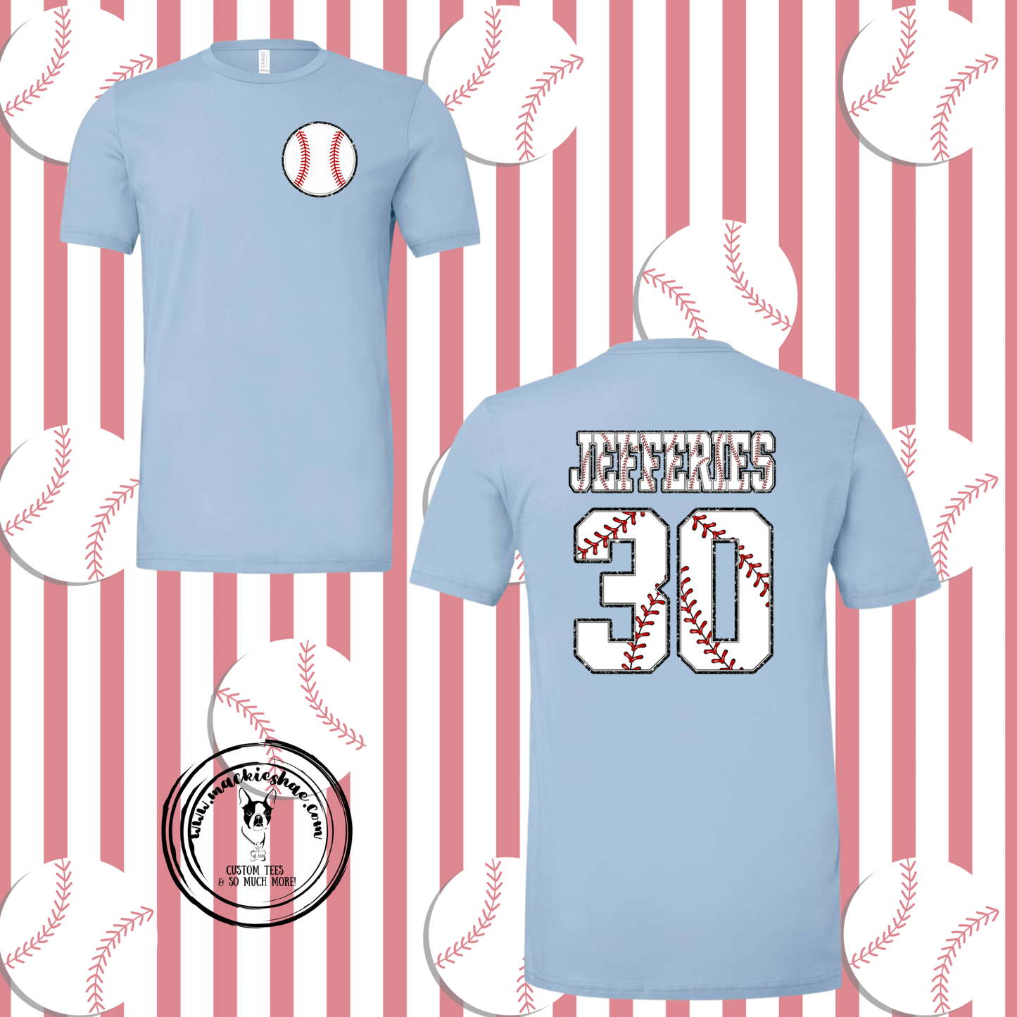 Baseball Personalized Custom Shirt, Soft Short Sleeve Tee