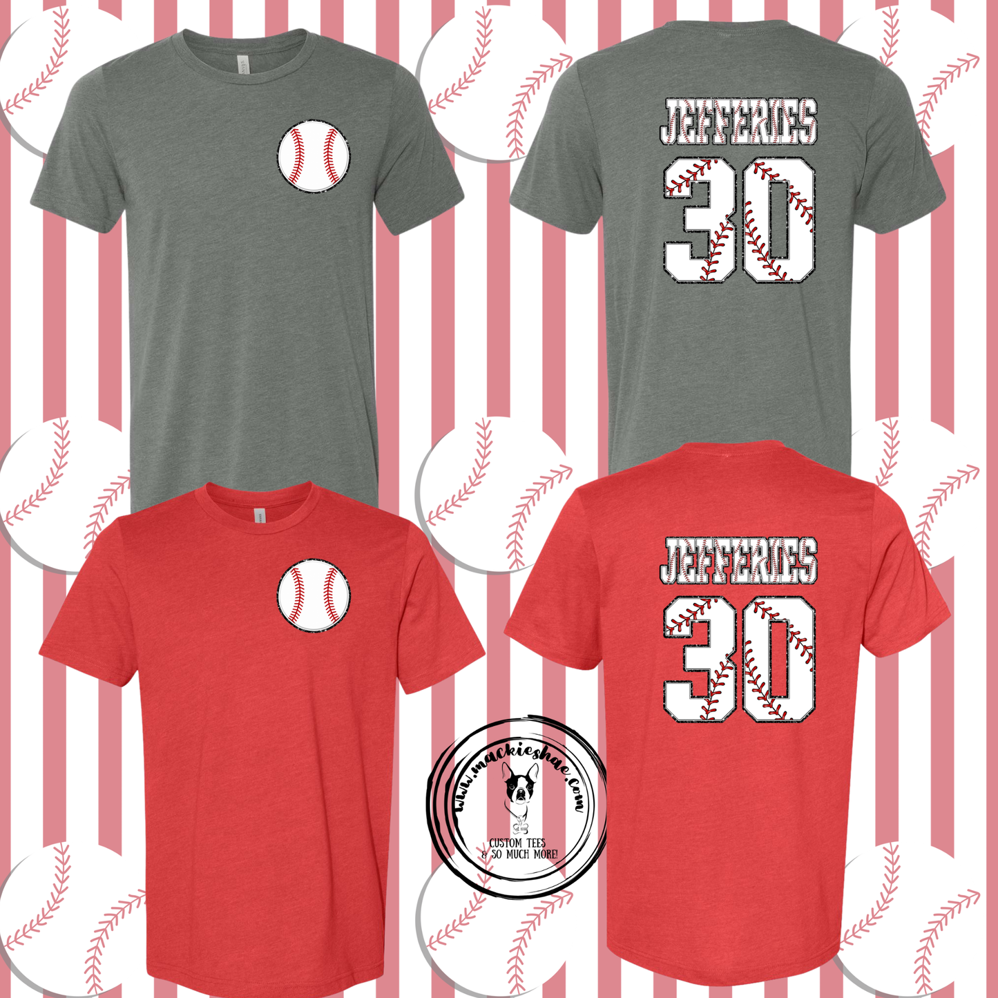 Baseball Personalized Custom Shirt, Soft Short Sleeve Tee