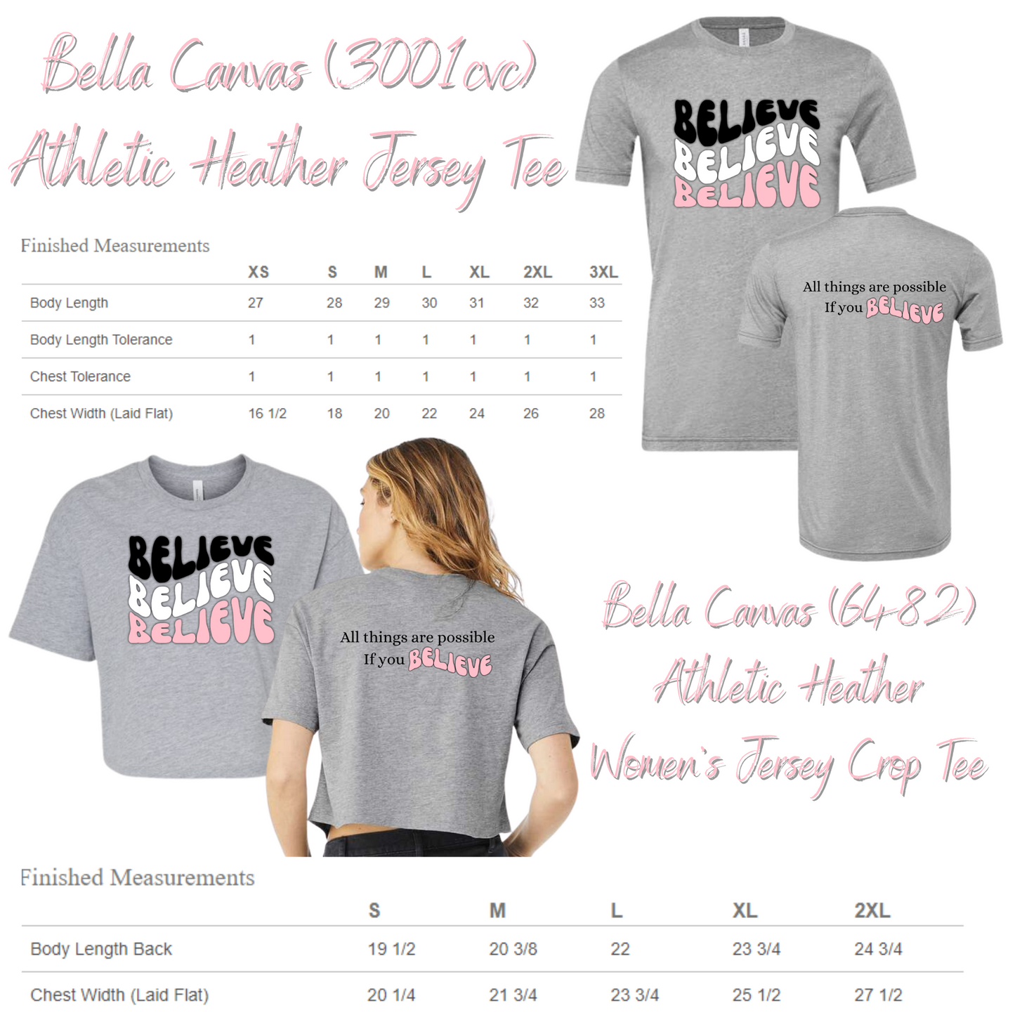 Believe Custom Shirt for Adults, Soft Tees, Cropped Tees, and Sweatshirt