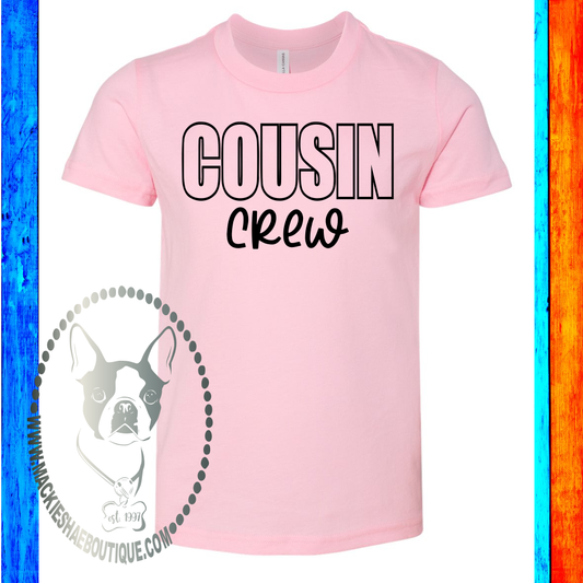Cousin Crew Custom Shirt for Kids and Adults, Soft Short-Sleeve Tee
