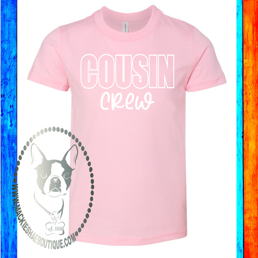 Cousin Crew Custom Shirt for Kids and Adults, Soft Short-Sleeve Tee