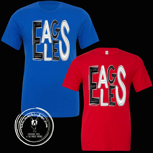 Eagles Doodle Custom Shirt for Kids and Adults, 4 Shirt Styles Available (Soft Tees, Long Sleeve Tees, Sweatshirt, Hoodies)