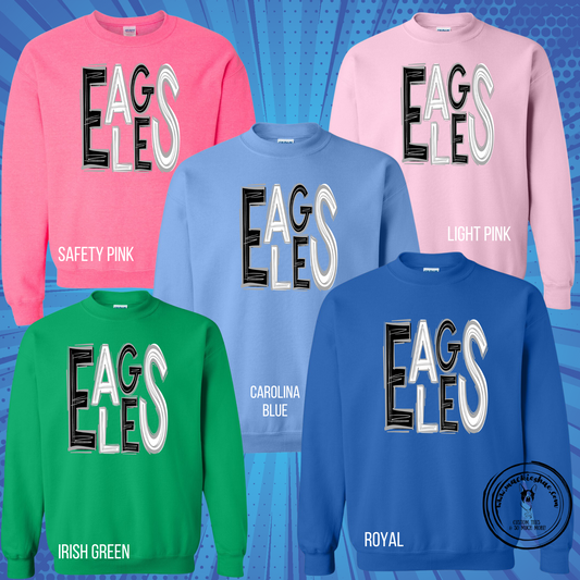 Eagles Doodle Custom Shirt, Crewneck Sweatshirt