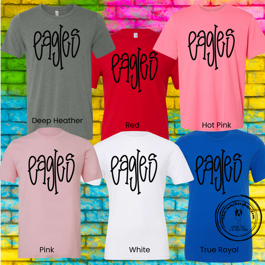 Eagles Fun Font Custom Shirt, Soft Short Sleeve