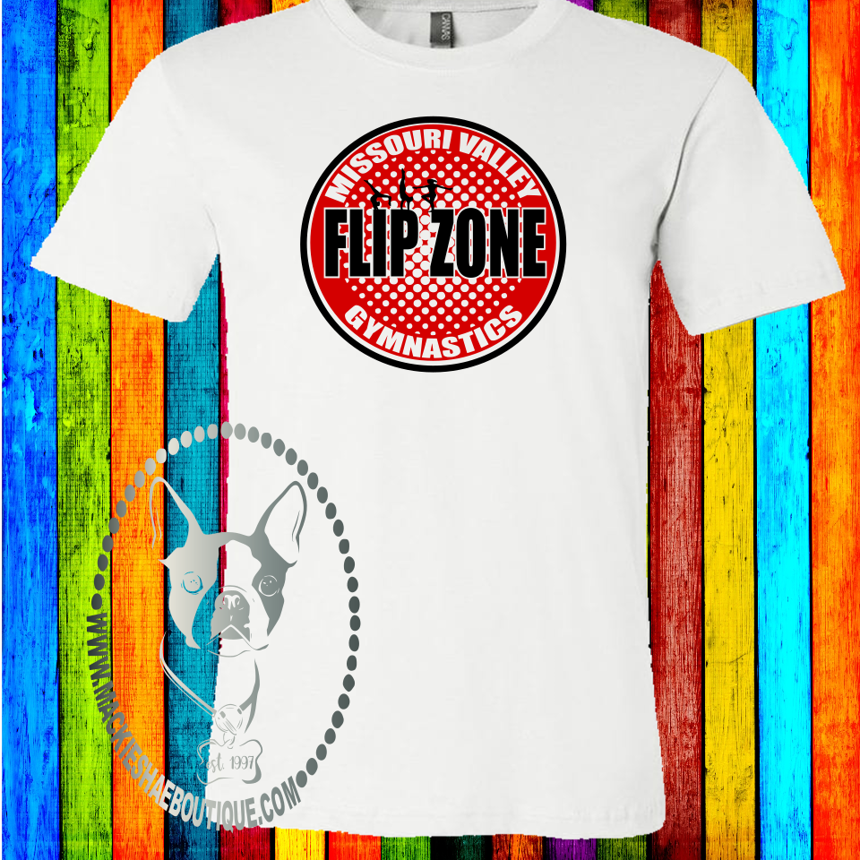 Flip Zone Gymnastics Missouri Valley Custom Shirt, Soft Short-Sleeve for Kids and Adult