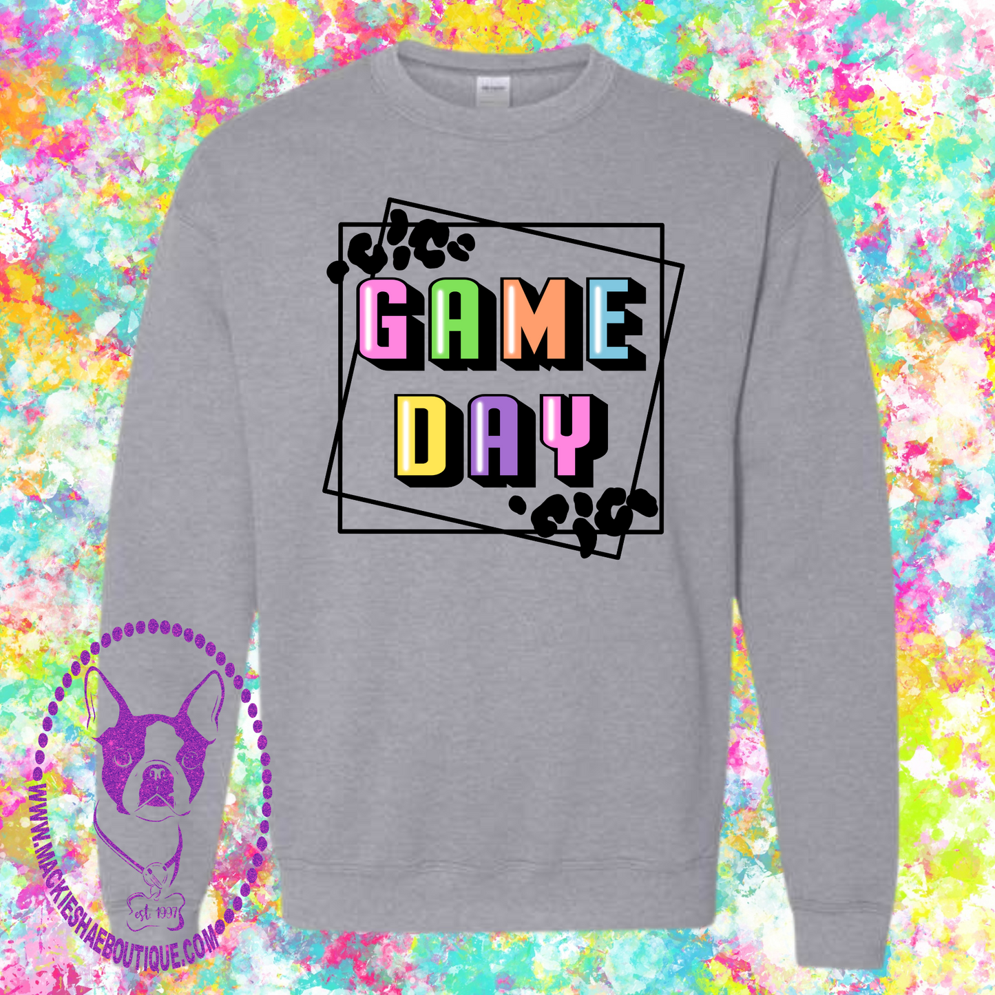 Game Day Neon Custom Shirt for Youth and Adults, Soft Tees and Crewneck Sweatshirts