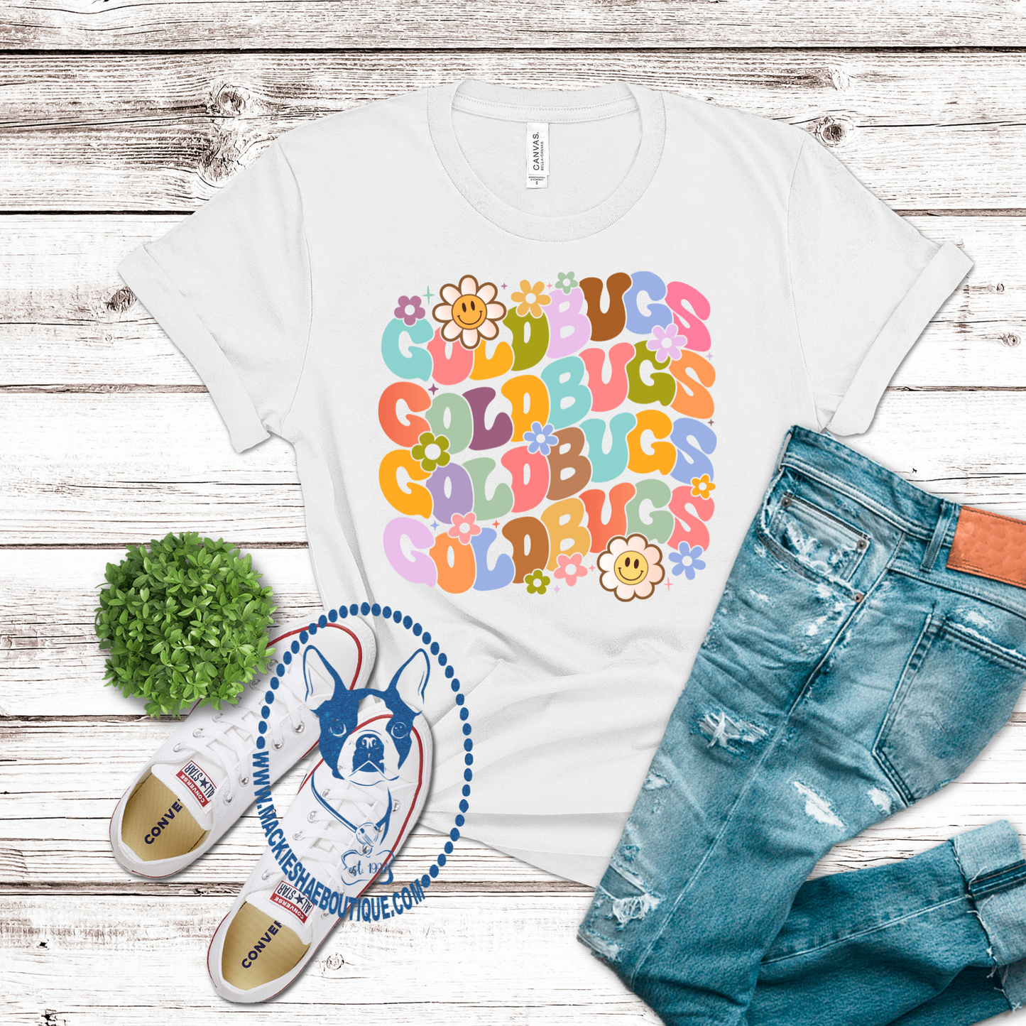 Floral Goldbugs Custom Shirt for Kids and Adults,  Soft Short Sleeve Tee and Crewneck Sweatshirt