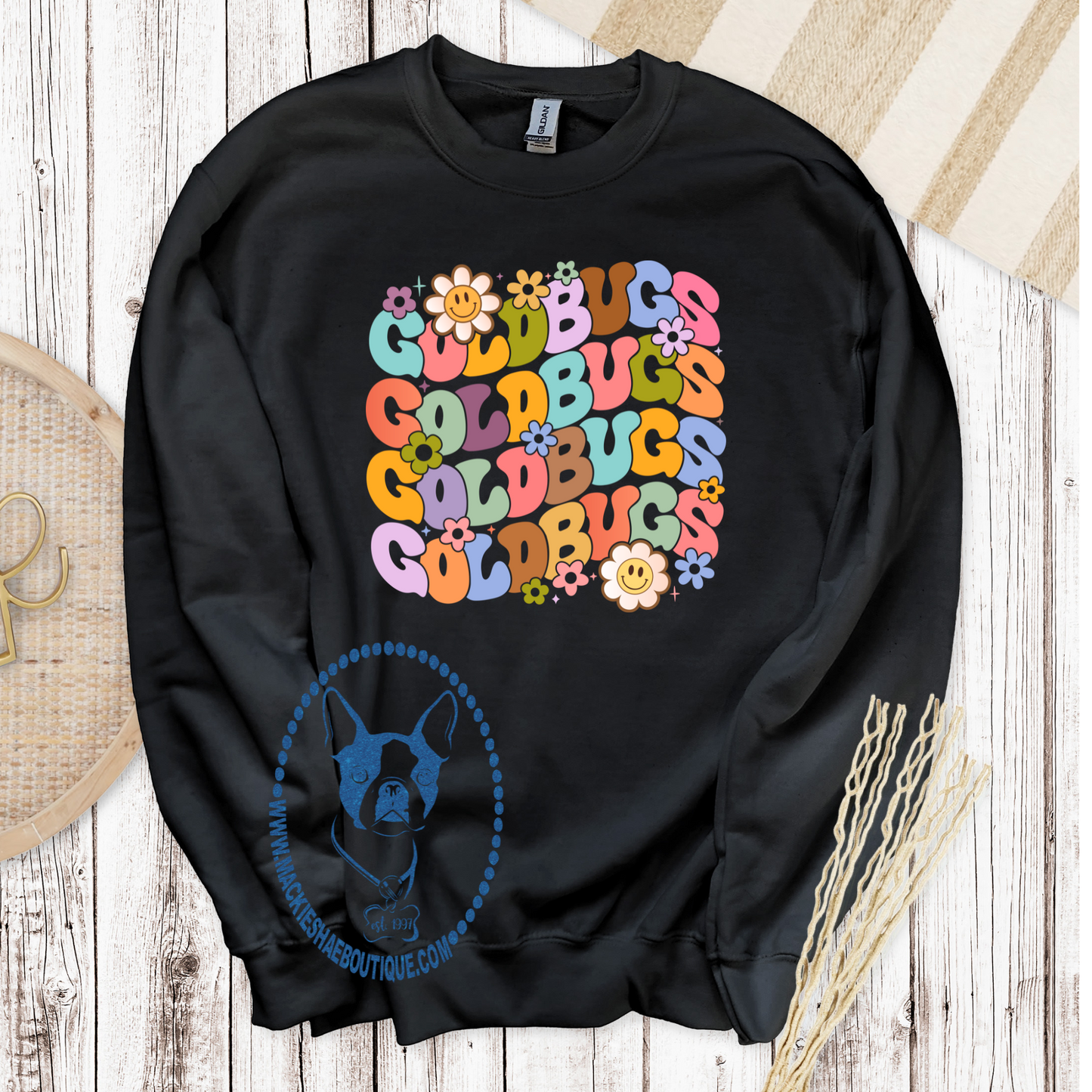 Floral Goldbugs Custom Shirt for Kids and Adults,  Soft Short Sleeve Tee and Crewneck Sweatshirt