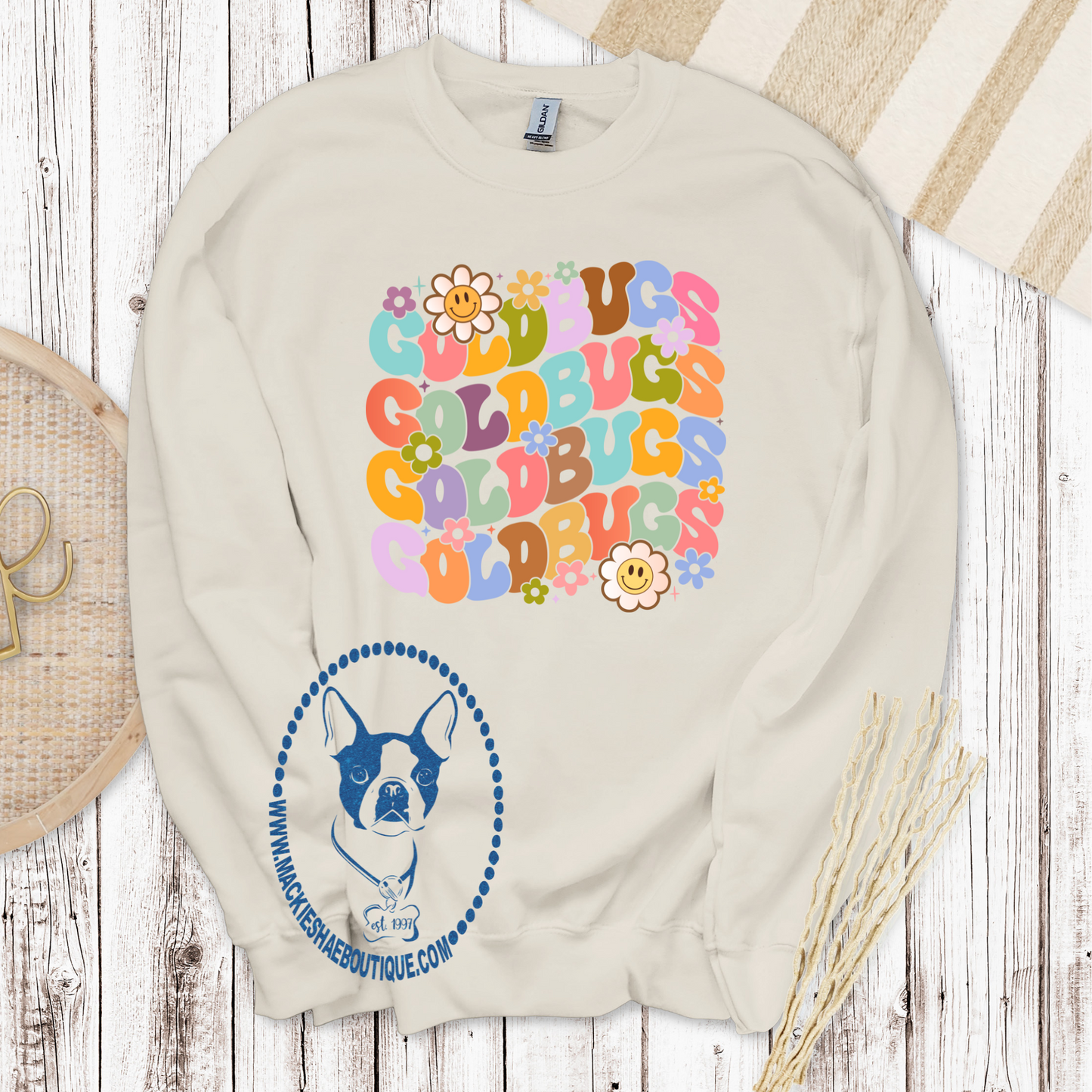 Floral Goldbugs Custom Shirt for Kids and Adults,  Soft Short Sleeve Tee and Crewneck Sweatshirt
