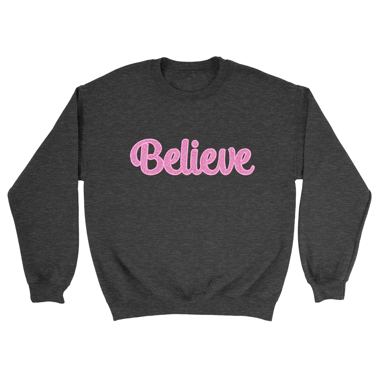 Believe and Peace GLITTER Applique Embroidered Blended Custom Shirt