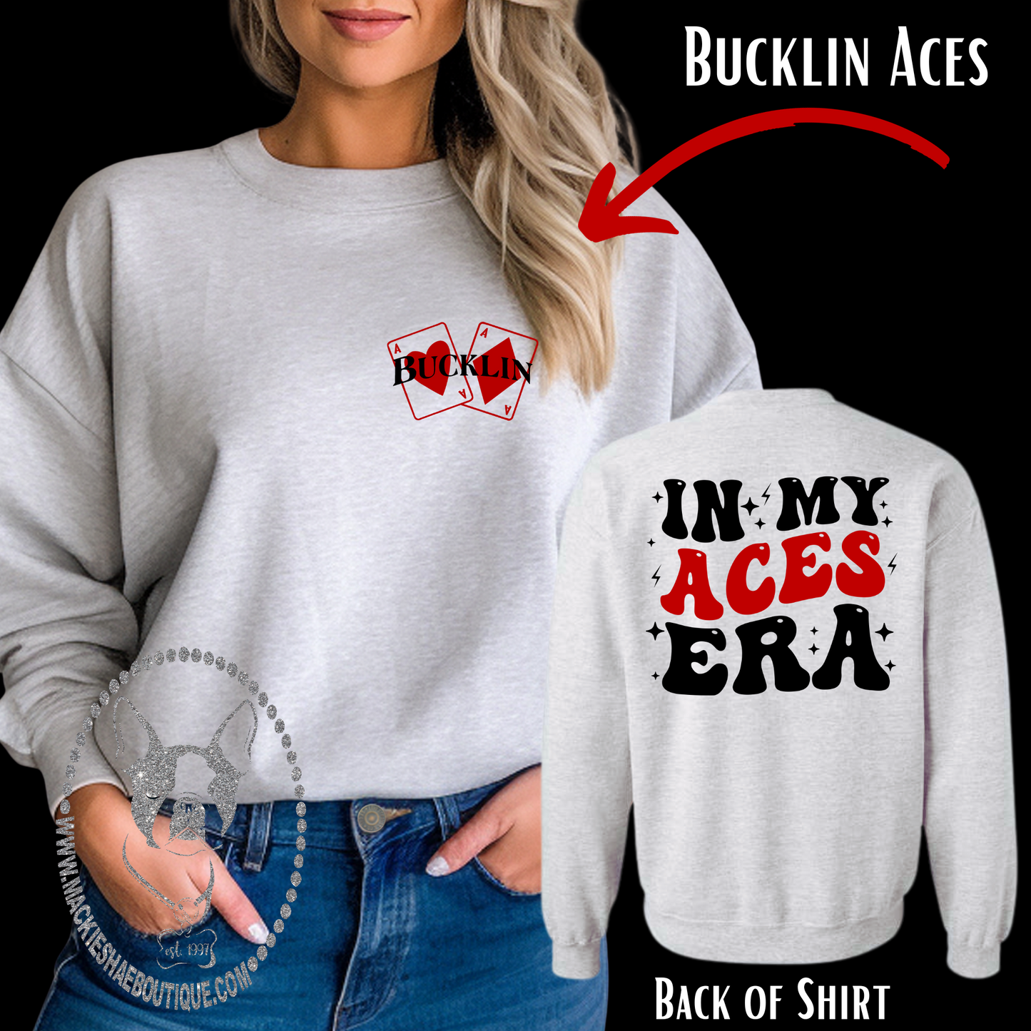 In My Aces Era Custom Shirt, White or Ash Grey Sweatshirt for Kids and Adults