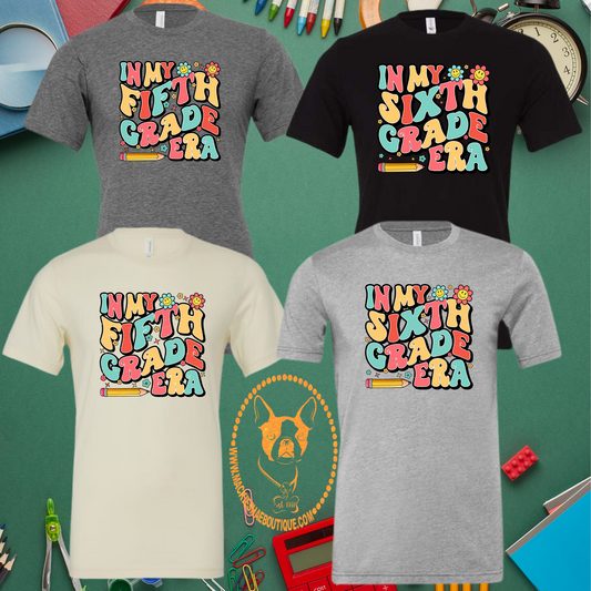 In My (Grade) Era Custom Shirt for Kids and Adults, Soft Short Sleeve (Get any Grade)