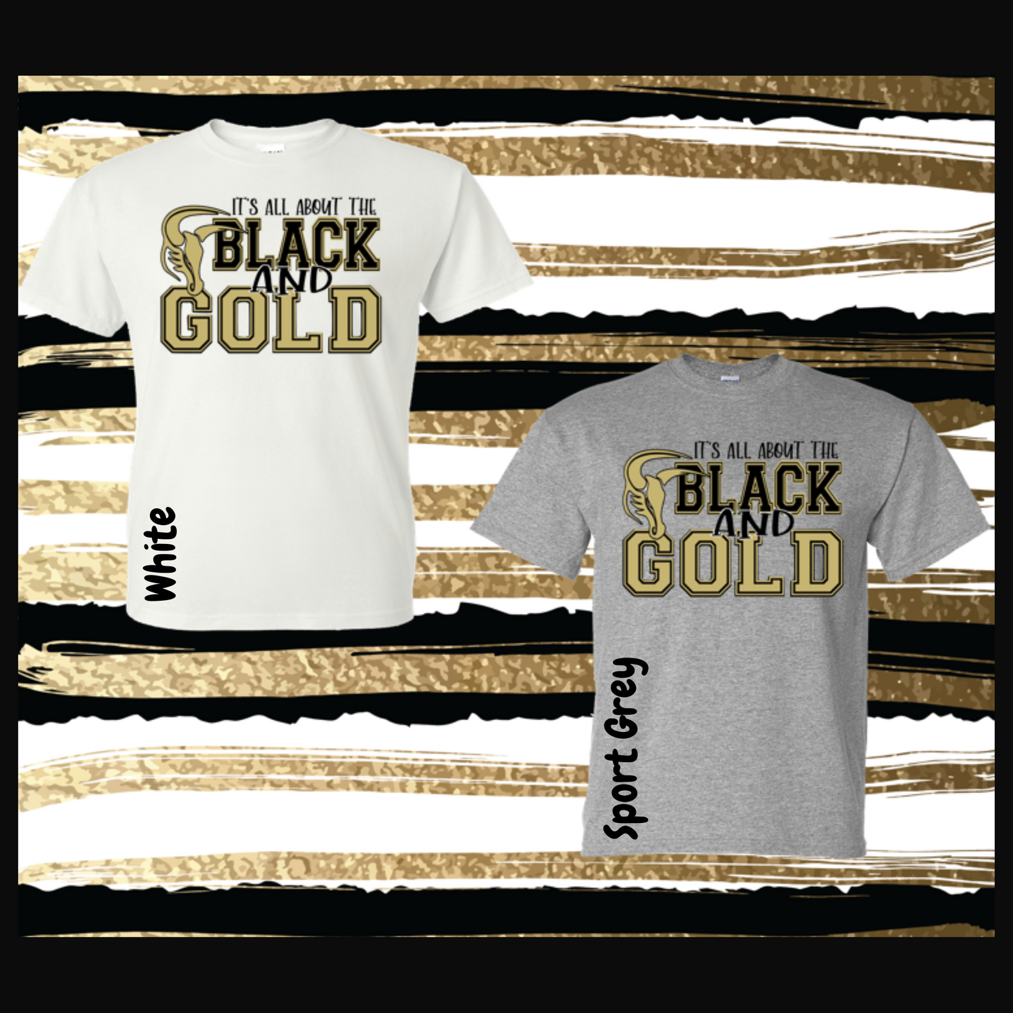 Mavs- It's All About the Black & Gold Gildan Tee for Youth and Adults