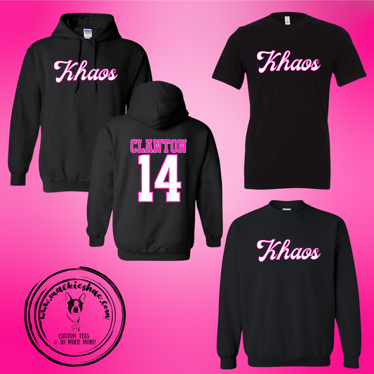 Khaos- Khaos Personalized Black Gear