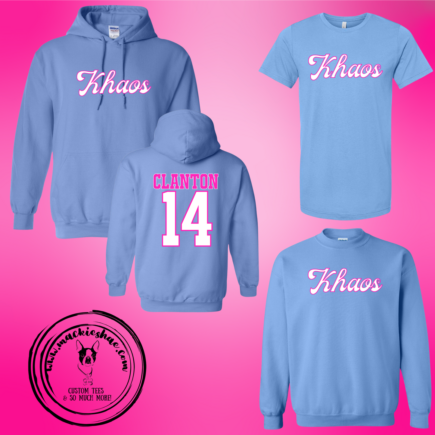 Khaos- Khaos Personalized Blue Gear