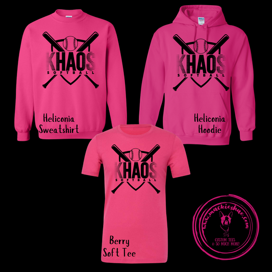 Khaos- Khaos Softball Bats Pink Gear