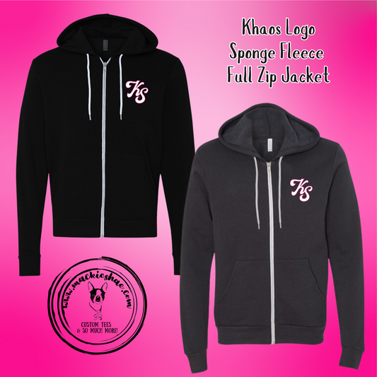 Khaos- Khaos KS Logo Bella Sponge Fleece Full Zip Hoodie for Youth and Adults