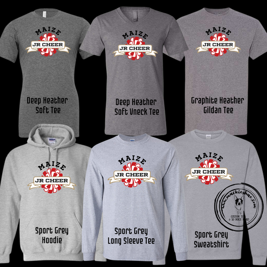 MJC- Maize Jr Cheer Pom Logo Grey Gear